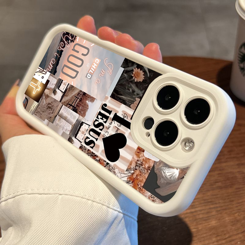 Jesus Collage Pattern Thick Sh - Phone Cases Arc recensie en prijs