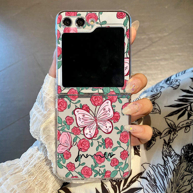 Pink Flowers Pattern Phone Cas - Phone Cases Z Flip 5 recensie en prijs