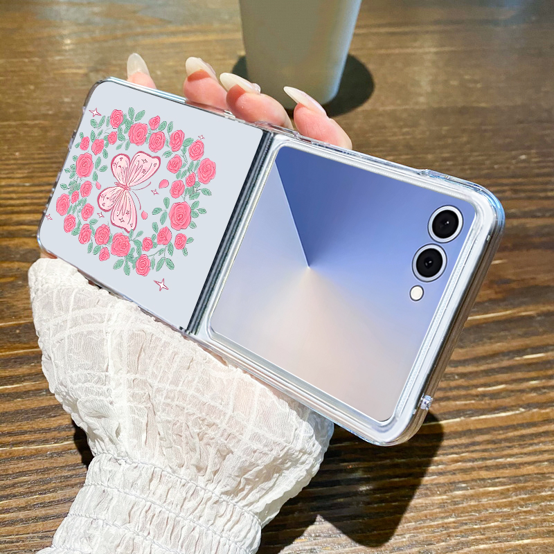 Pink Flowers Pattern Phone Cas - Phone Cases Z Flip 5 recensie en prijs