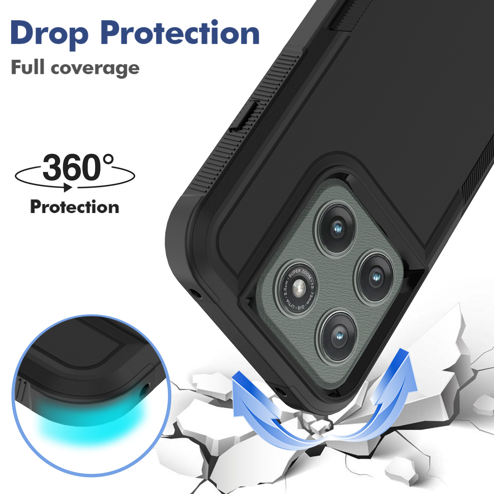 2IN1 Heavy Duty Armor Rugged P - Phone Cases Moto G 2025 recensie en prijs