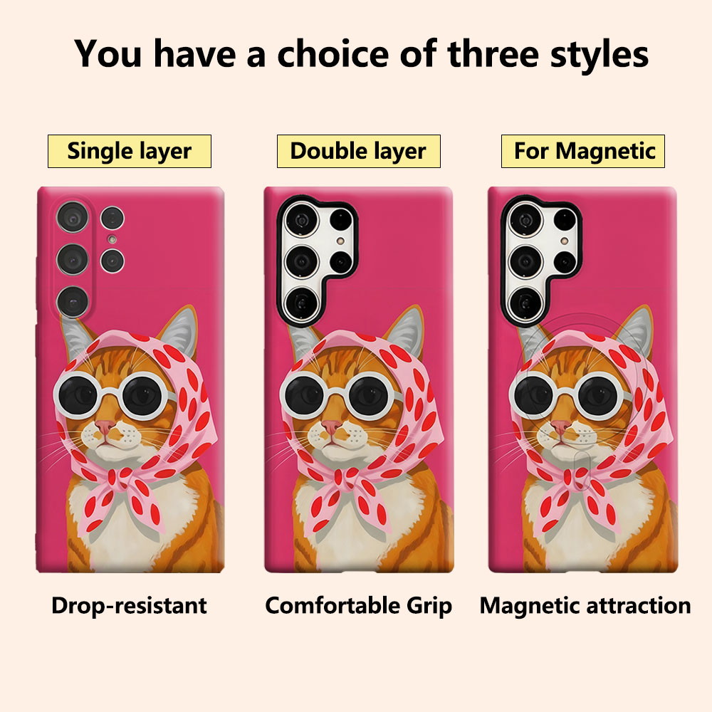 Stylish Orange Cat For Samsung - Phone Cases Orange recensie en prijs