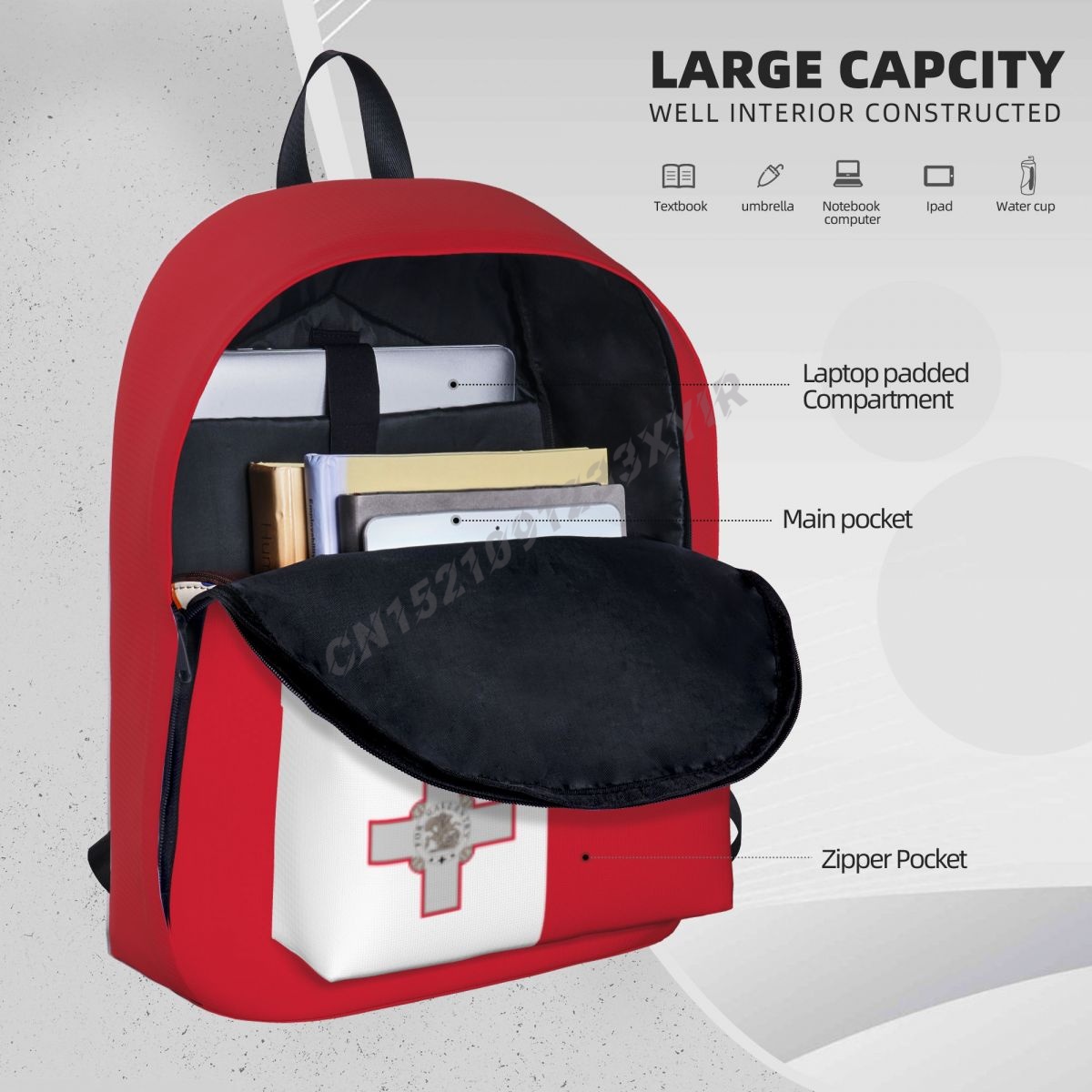 Unisex Backpack Malta Flag Mal - Phone Cases Malta recensie en prijs