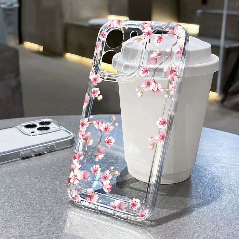 Pink Flower Design Transparent - Phone Cases Best recensie en prijs