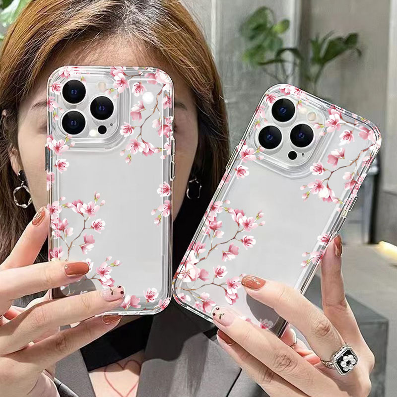 Pink Flower Design Transparent - Phone Cases Best recensie en prijs