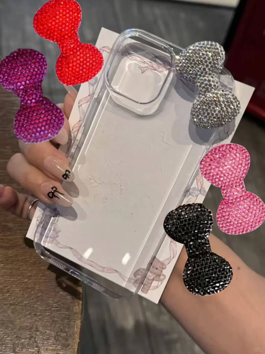 Colored 3D Bow Glitter Transpa - Phone Cases Best recensie en prijs