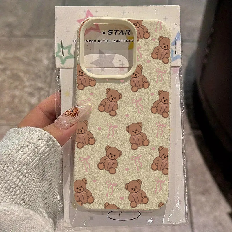 Cute Bow Tie Bear Lichee Patte - Phone Cases Girls recensie en prijs