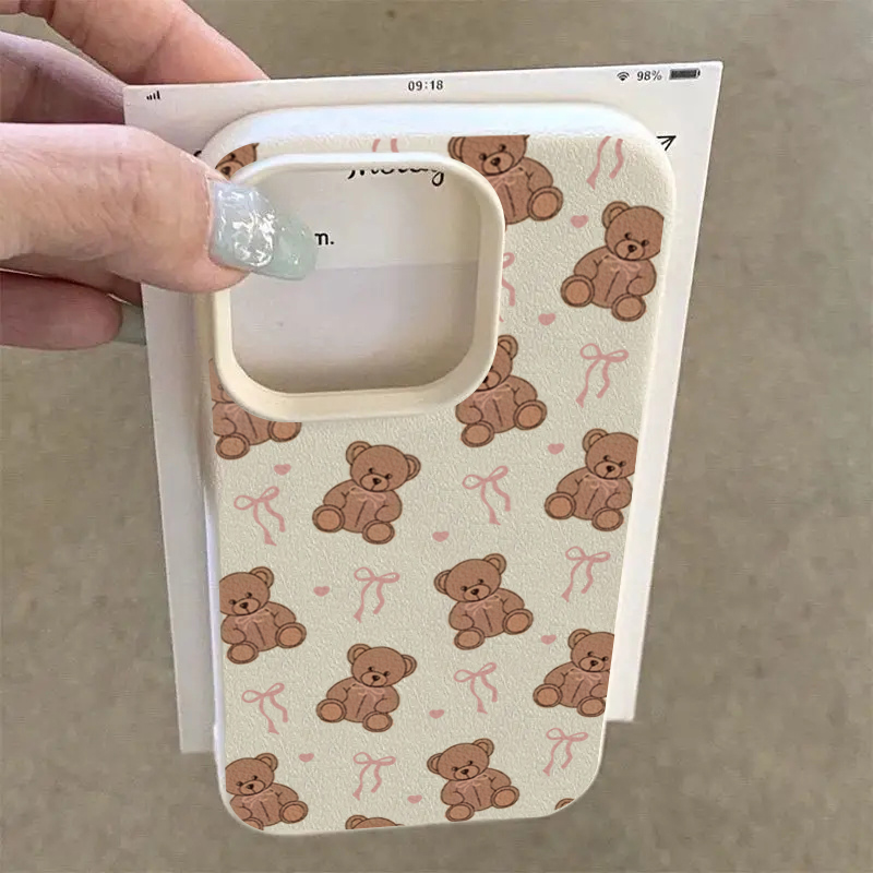 Cute Bow Tie Bear Lichee Patte - Phone Cases Girls recensie en prijs