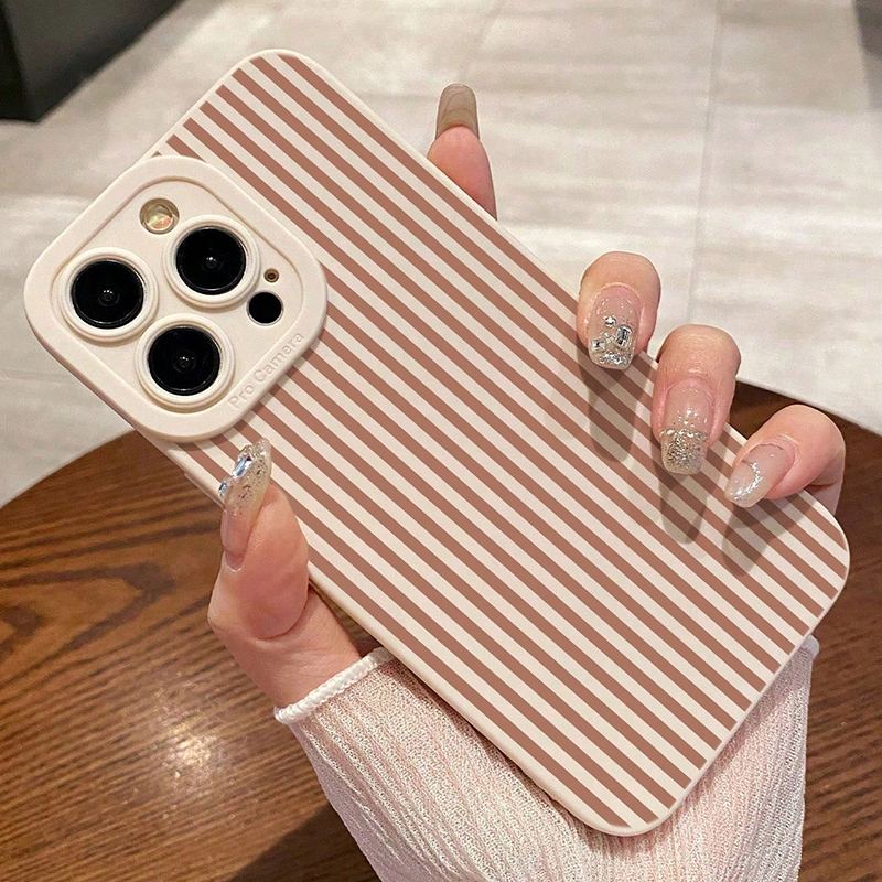 Pink Striped Painted Anti-Drop - Phone Cases For Iphone 13 recensie en prijs