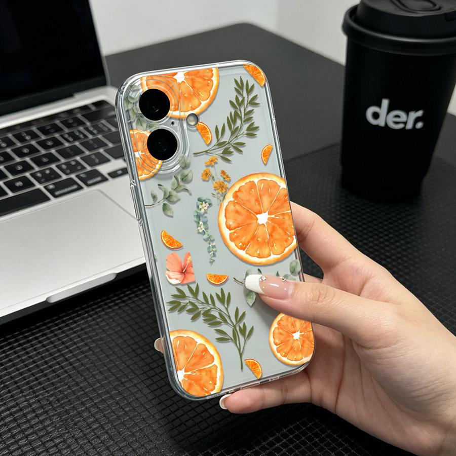 Orange Slice And Leaf Print So - Phone Cases Orange recensie en prijs
