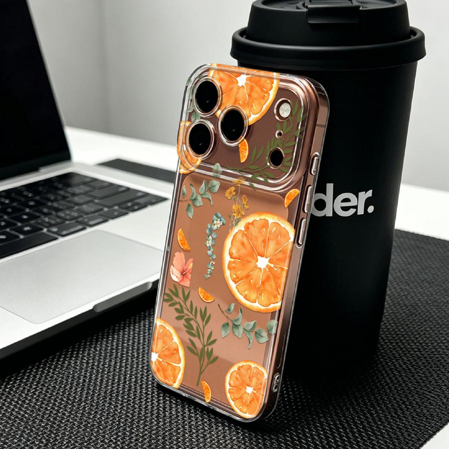 Orange Slice And Leaf Print So - Phone Cases Orange recensie en prijs