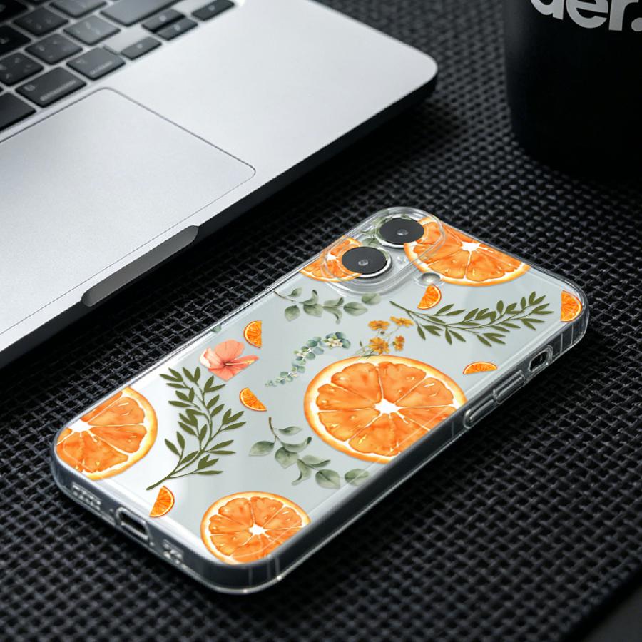 Orange Slice And Leaf Print So - Phone Cases Orange recensie en prijs