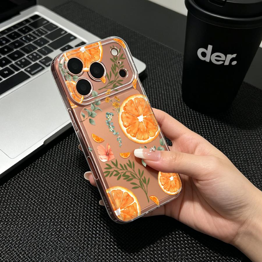 Orange Slice And Leaf Print So - Phone Cases Orange recensie en prijs
