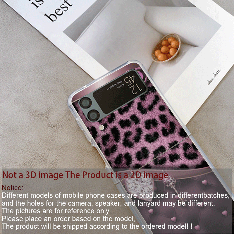 Creative Pink Blue Bow Leopard - Phone Cases Z Flip 5 recensie en prijs