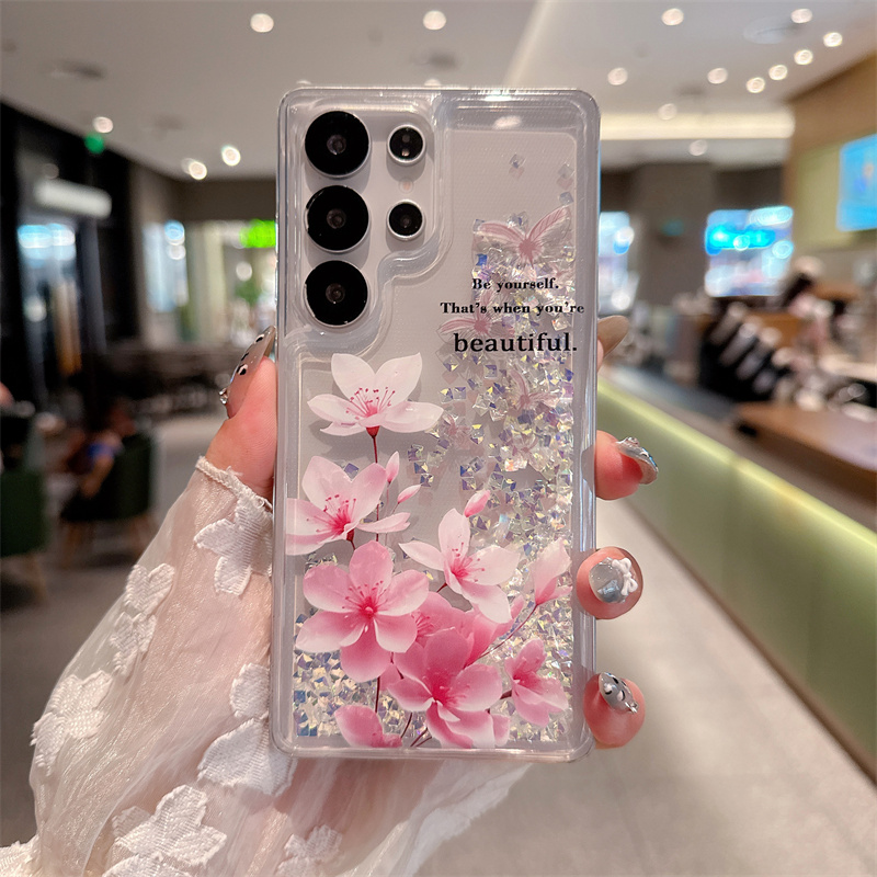 Glitter Rhinestone Quicksand C - Silicone Liquid Case recensie en prijs