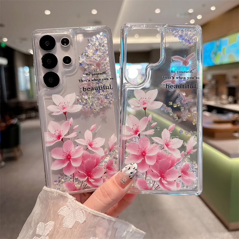 Glitter Rhinestone Quicksand C - Silicone Liquid Case recensie en prijs