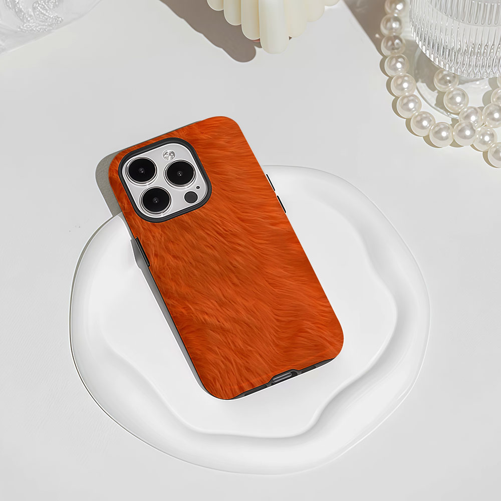 Orange Fur Texture 2-in-1 Phon - Phone Cases Orange recensie en prijs
