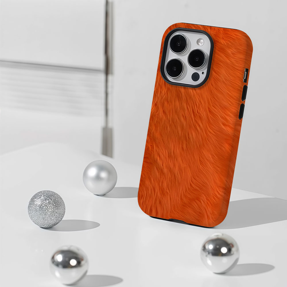 Orange Fur Texture 2-in-1 Phon - Phone Cases Orange recensie en prijs